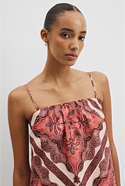 Organically Grown Linen Frayed Mini Dress