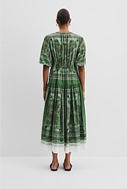Scarf Print Maxi Dress