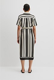 Stripe Midi Shirt Dress
