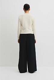 Organically Grown Cotton Linen Blend Knit Cardigan