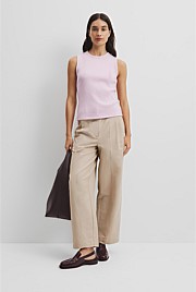 Australian Cotton Blend Fitted Rib Tank