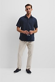 Short Sleeve Regular Fit Cotton Woven Check Shirt