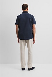 Short Sleeve Regular Fit Cotton Woven Check Shirt