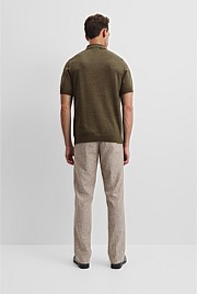 Australian Merino Short Sleeve Button Knit Polo
