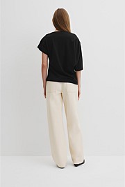 Australian Cotton One Shoulder T-Shirt