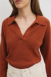 Cotton Linen Long Sleeve Knit