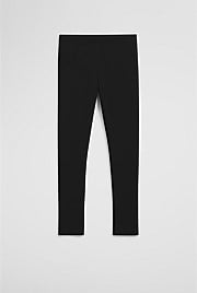 Organically Grown Cotton Blend Solid Rib Legging