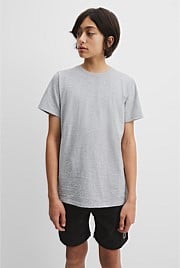 Teen Recycled Cotton Blend Plain CR Short Sleeve T-Shirt