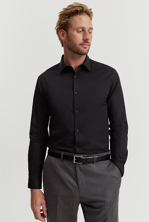 Tailored Fit Poplin Stretch Shirt