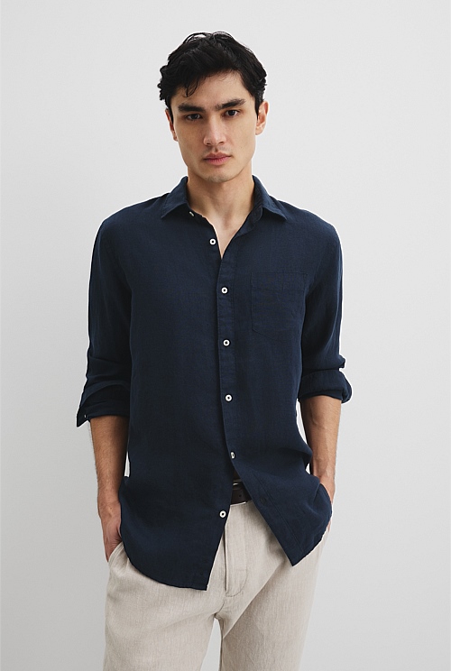 Organically Grown Linen Regular Fit Shirt