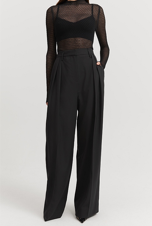 Pleat Wool Pant