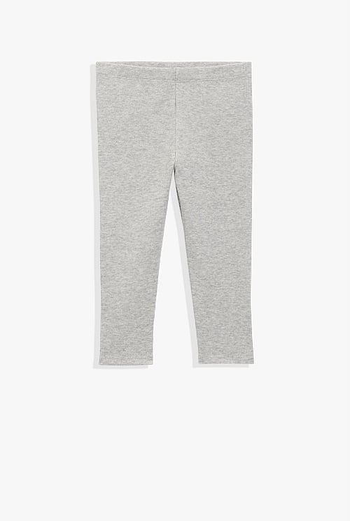 Organically Grown Cotton Blend Solid Rib Legging