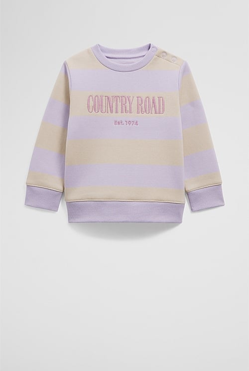 Verified Australian Cotton Heritage Stripe Sweat