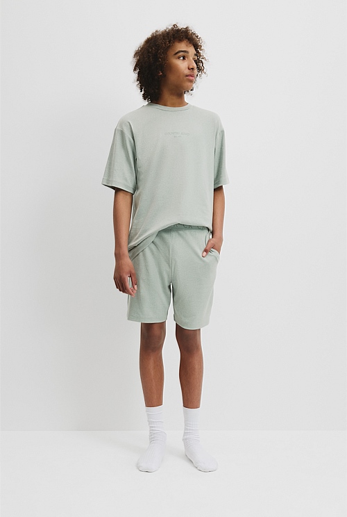 Teen Organically Grown Cotton Blend Relaxed Logo Pyjama Set