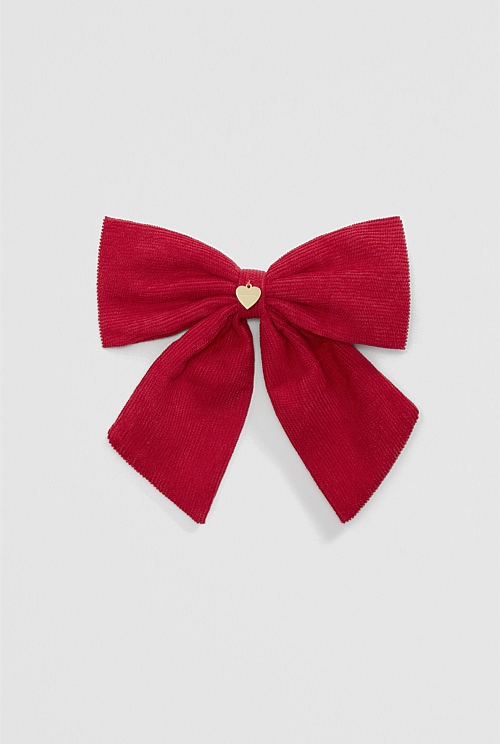 Corduroy Bow Clip