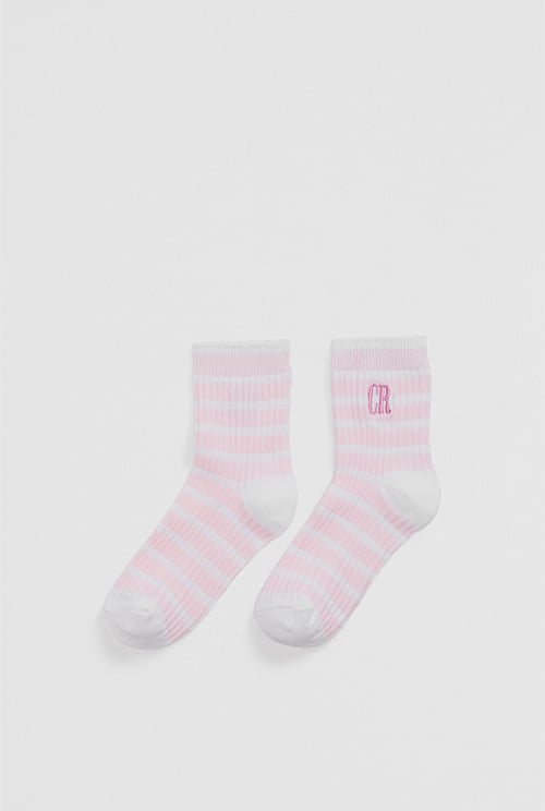 Rib Quarter Crew Sock