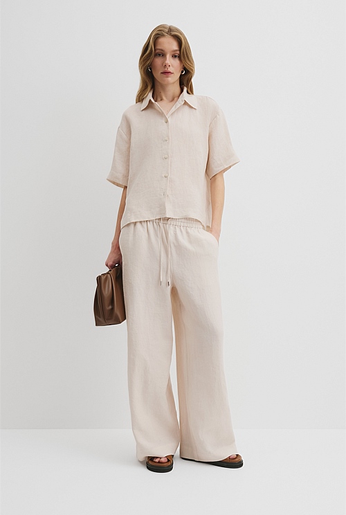 Organically Grown Linen Short Sleeve Shirt