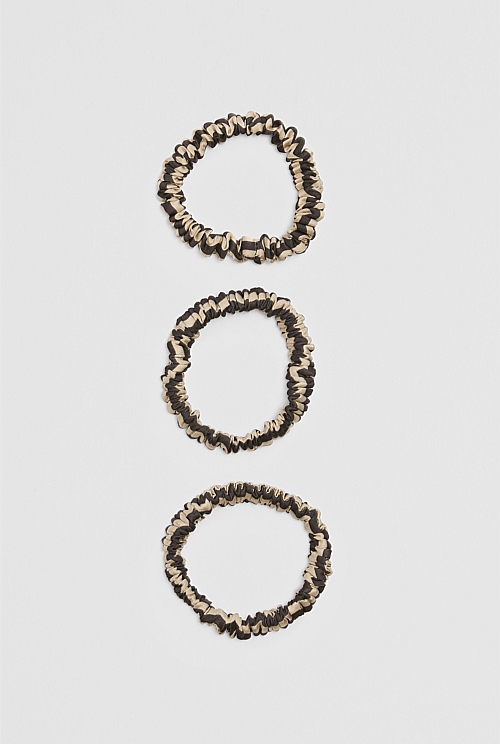 Small Silk Scrunchie Pack of 3