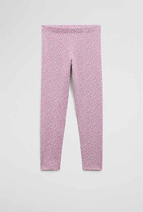 Organically Grown Cotton Blend Heart Legging