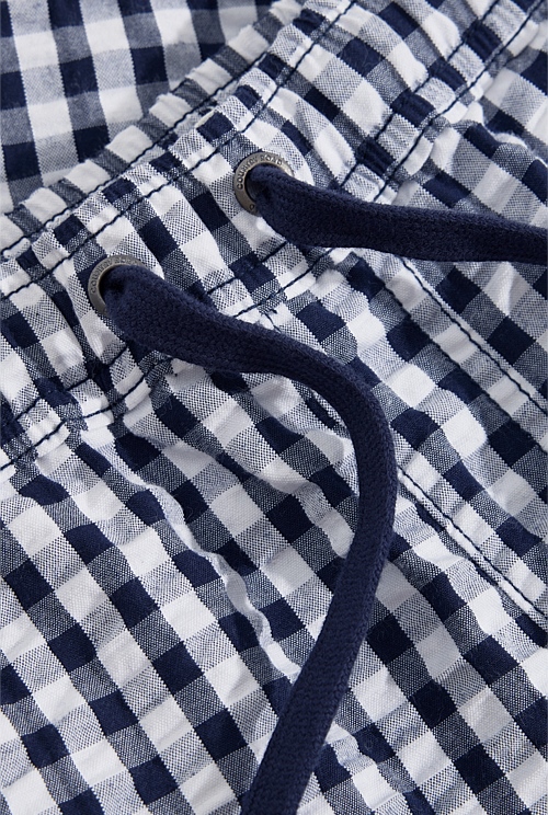 Organically Grown Cotton Blend Gingham Short