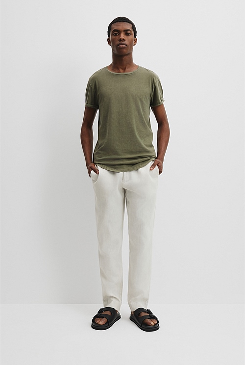 Australian Cotton Longline Garment Dyed T-Shirt