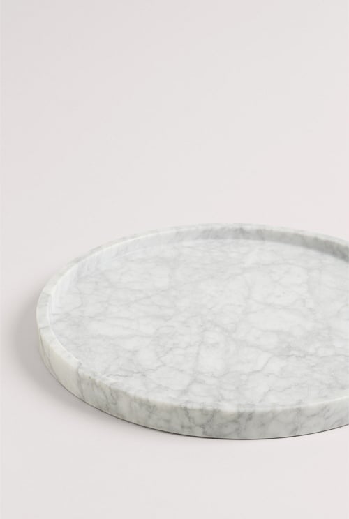 Loft Marble Large Round Tray