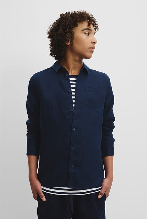 Teen Organically Grown Linen Shirt