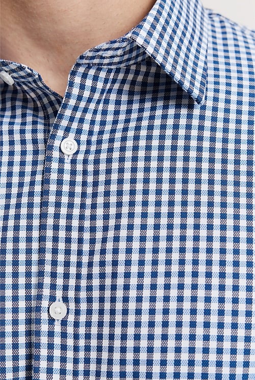 Slim Fit Gingham Travel Shirt