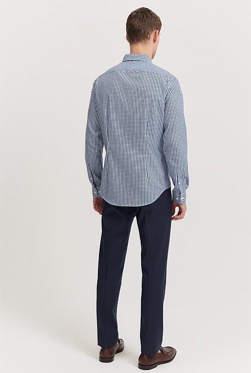 Slim Fit Gingham Travel Shirt