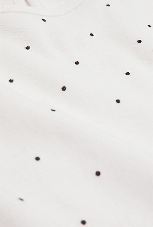 Organically Grown Cotton Pin Dot T-Shirt