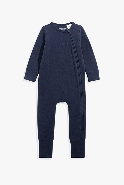 GOTS-certified Organic Logo Zip Jumpsuit