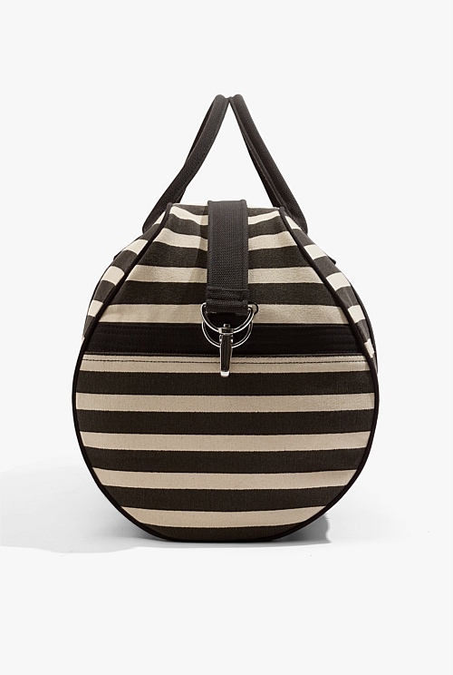 Australian Cotton Flocked Stripe Logo Tote