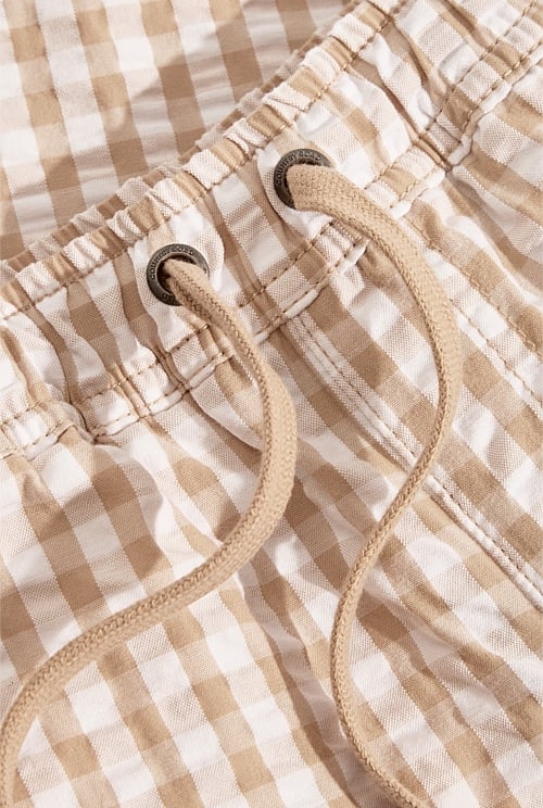 Organically Grown Cotton Blend Gingham Short