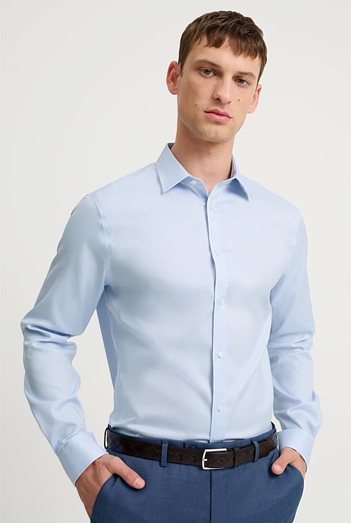 Slim Fit Textured Travel Shirt