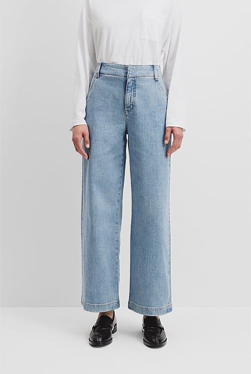 High Rise Wide Leg Jean