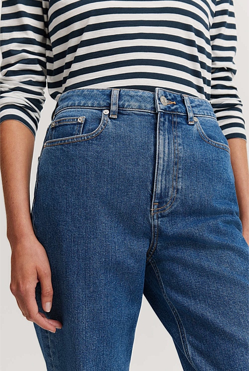 High Rise Straight Leg Jean