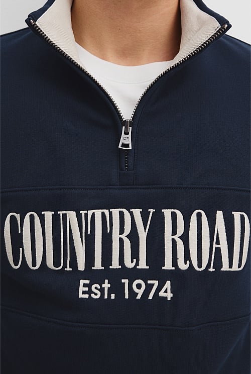 Verified Australian Cotton Half Zip Heritage Sweat