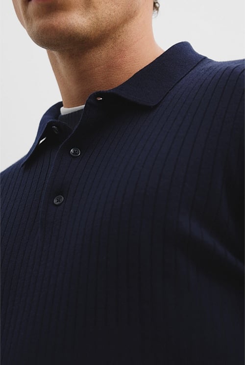 Verified Australian Merino Wool Ribbed Polo