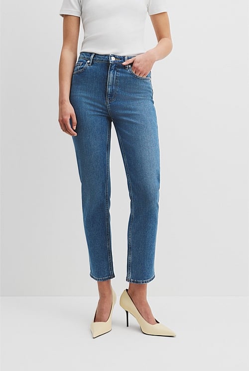 High Rise Slim Leg Jean