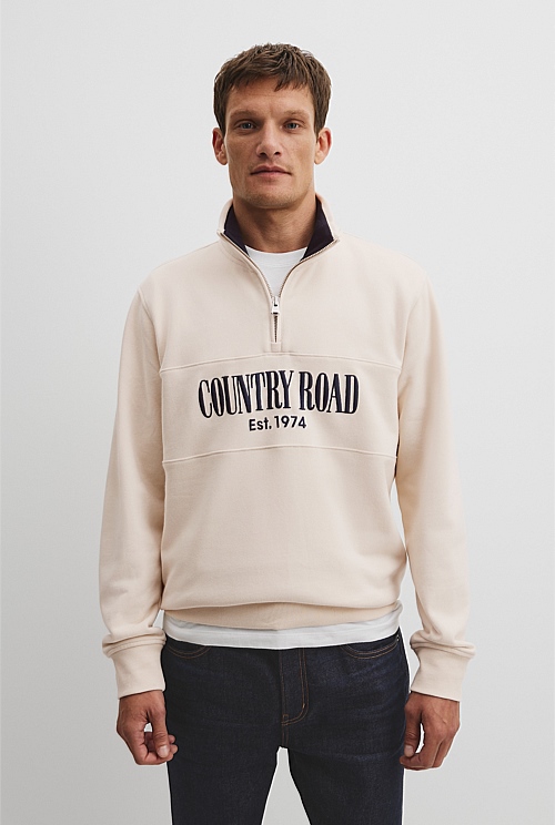 Australian Cotton Half Zip Heritage Sweat