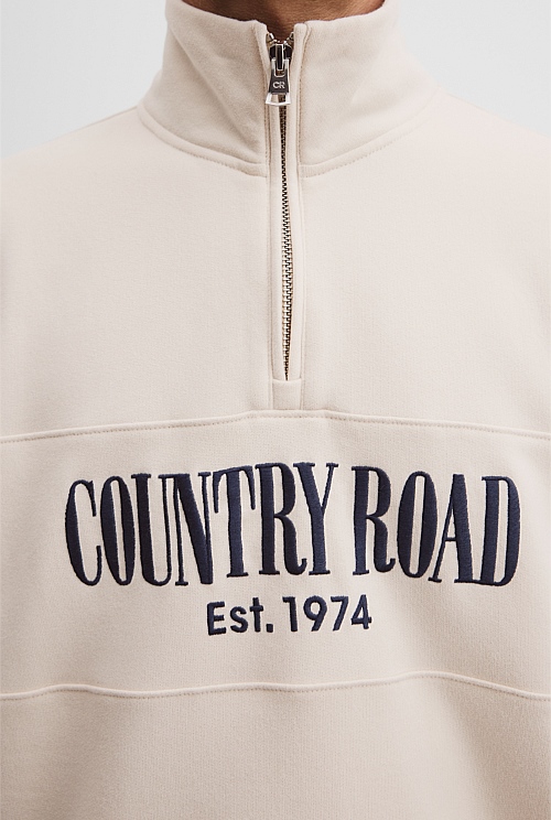 Australian Cotton Half Zip Heritage Sweat
