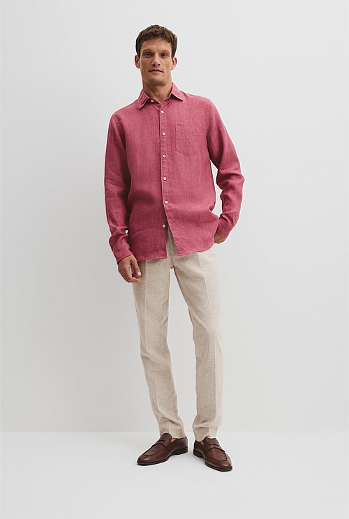 Regular Fit Organically Grown Delave Linen Shirt