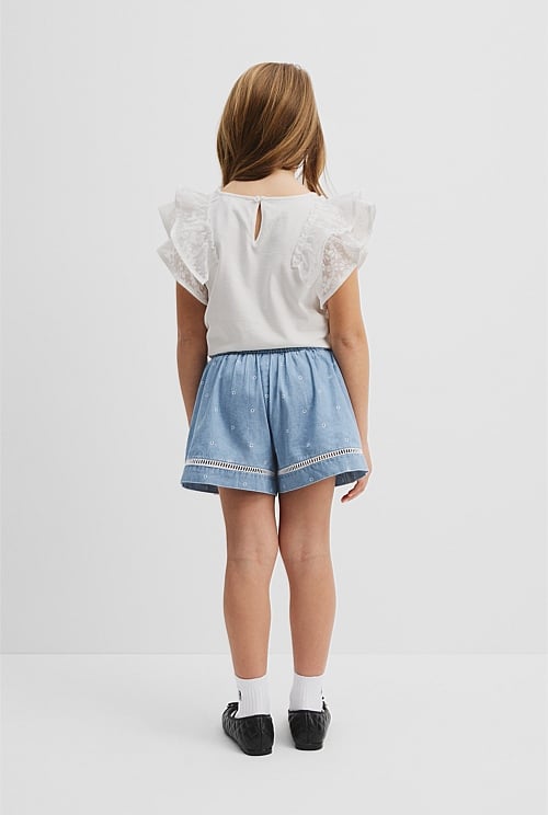 Organically Grown Cotton Pocket Daisy Short