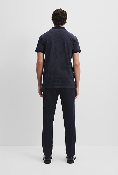 Australian Cotton Jacquard Polo