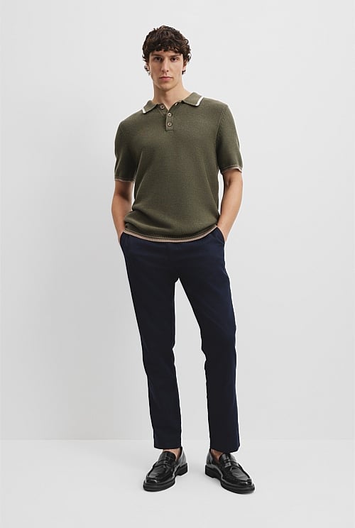 Cotton Linen Textured Polo