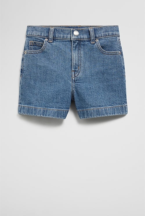 High Rise Denim Short