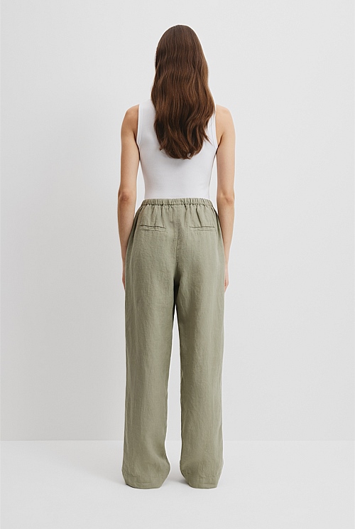 Organically Grown Linen Pull-On Pant