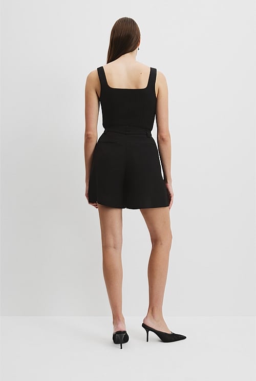 Pleat Front Short