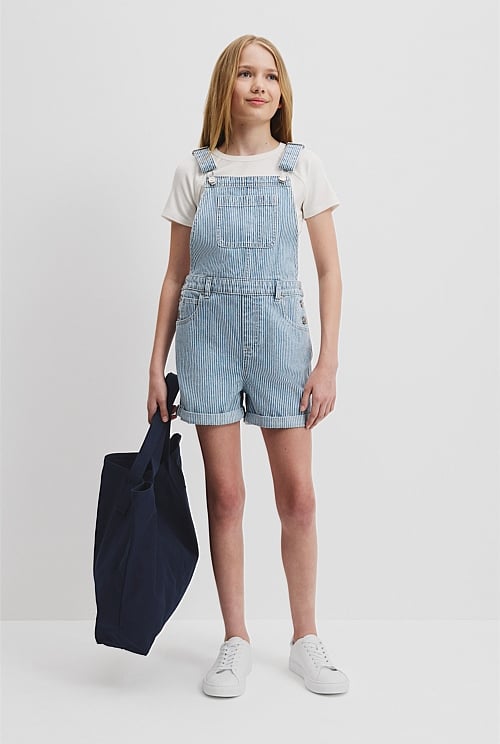 Teen Denim Short Overall