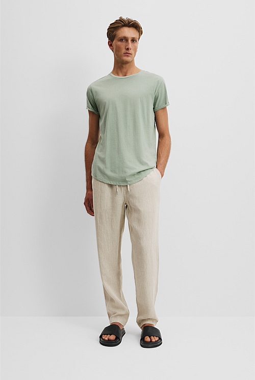 Australian Cotton Longline Garment Dyed T-Shirt